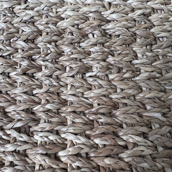 Papaya and Chestnuts woven works wicker tote. - Picture 10 of 10